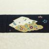 名古屋帯 太鼓柄 良品 絞り 正絹 花柄 名古屋仕立て なごや帯 リサイクル帯 帯 青・紺_画像14
