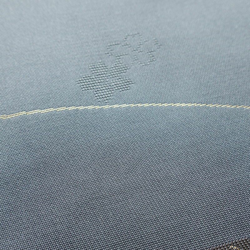 名古屋帯 六通柄 正絹 古典柄 名古屋仕立て なごや帯 リサイクル帯 帯 扇子 青・紺_画像6