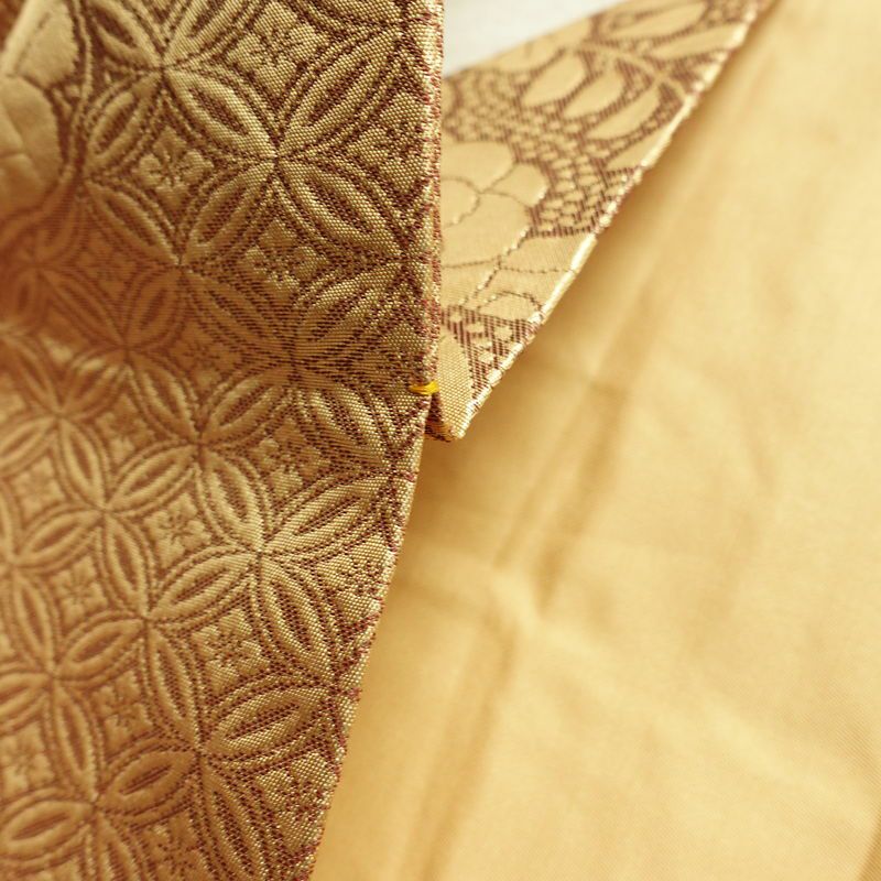 名古屋帯 六通柄 良品 正絹 花柄 名古屋仕立て なごや帯 リサイクル帯 帯 金・銀_画像20