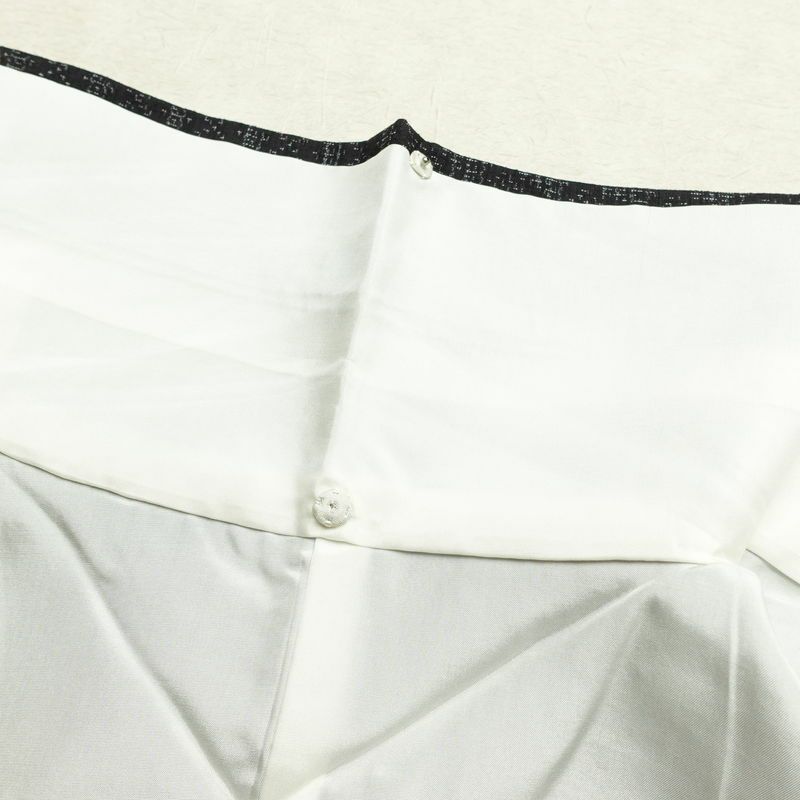 紬 美品 しつけ糸付き 正絹 古典柄 袷仕立て 身丈156.5cm 裄丈63cm リサイクル着物 着物 洒落 黒_画像19