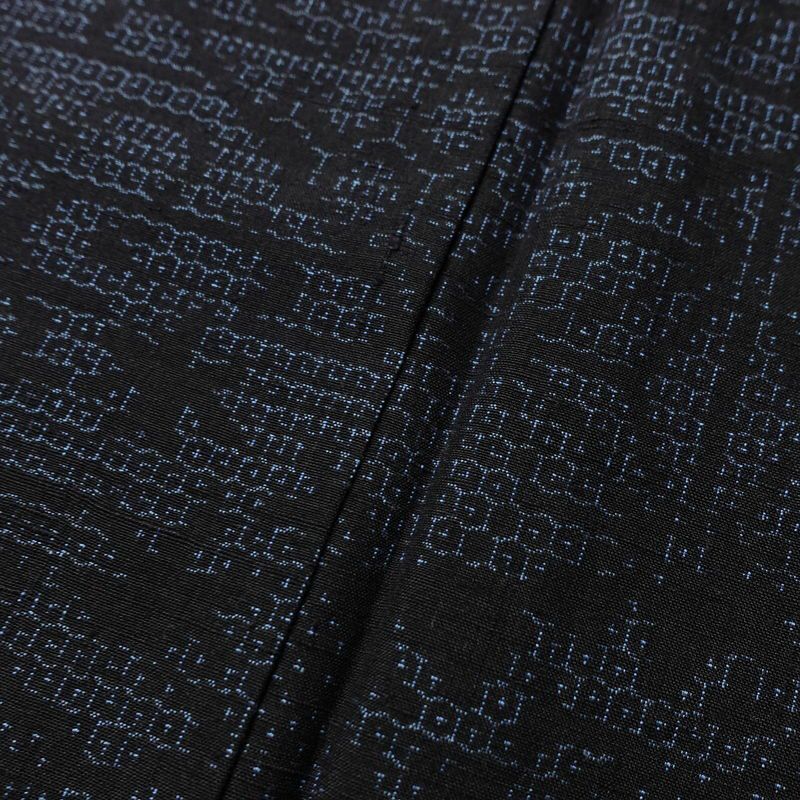 紬 良品 正絹 古典柄 袷仕立て 身丈162.5cm 裄丈63.5cm リサイクル着物 着物 青・紺_画像10