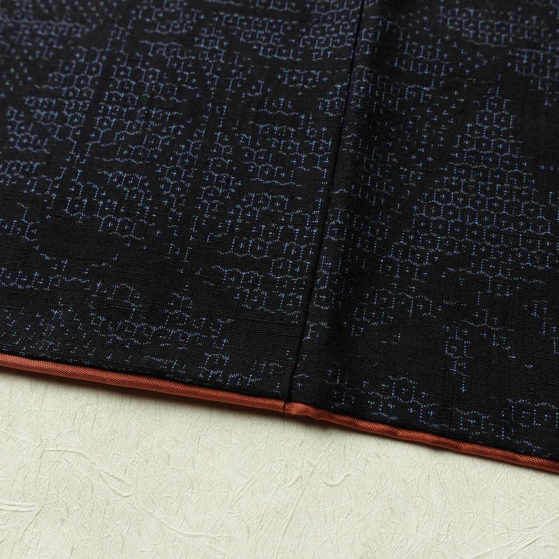 紬 良品 正絹 古典柄 袷仕立て 身丈162.5cm 裄丈63.5cm リサイクル着物 着物 青・紺_画像12