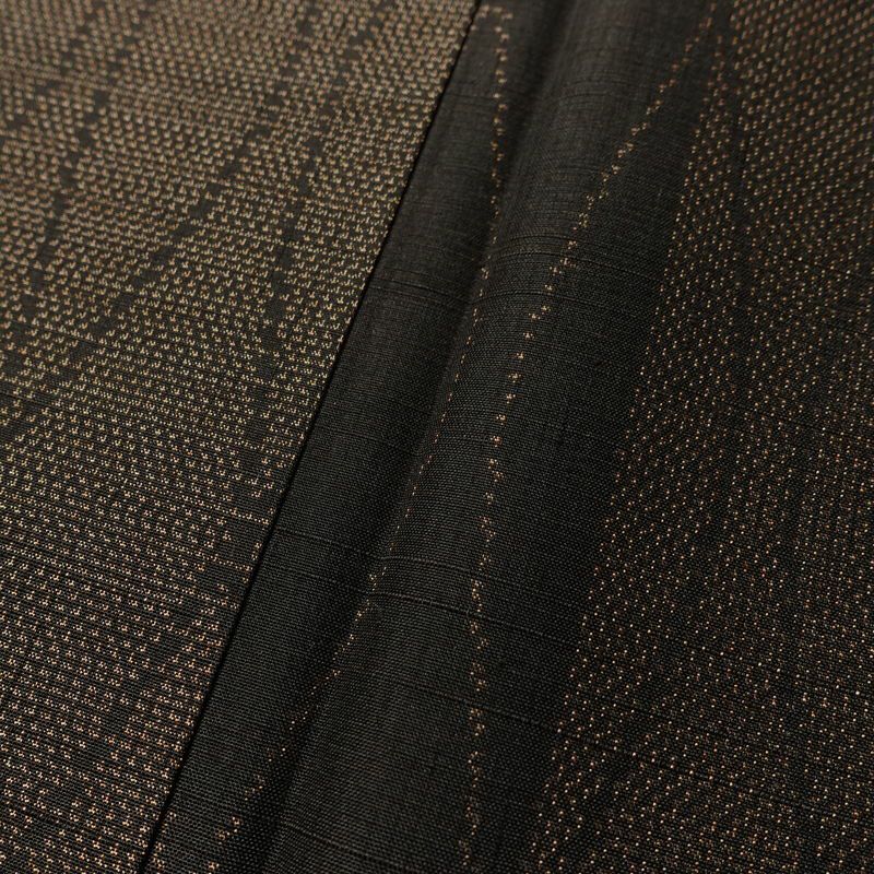 紬 良品 正絹 幾何学柄・抽象柄 袷仕立て 身丈167.5cm 裄丈67cm リサイクル着物 着物 モダン 茶_画像8