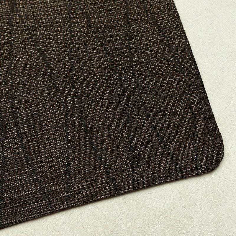 紬 良品 正絹 幾何学柄・抽象柄 袷仕立て 身丈167.5cm 裄丈67cm リサイクル着物 着物 モダン 茶_画像14