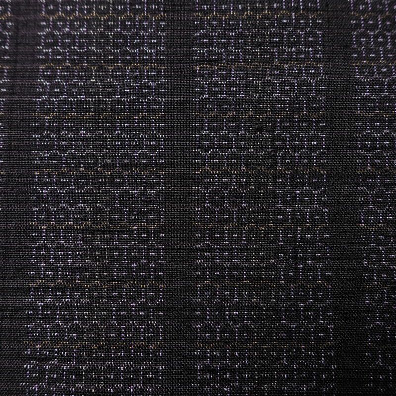 結城紬 紬 美品 証紙あり しつけ糸付き バチ衿仕立て 正絹 縞柄・線柄 袷仕立て 身丈156cm 裄丈63.5cm リサイクル着物 着物 紫・藤色_画像10