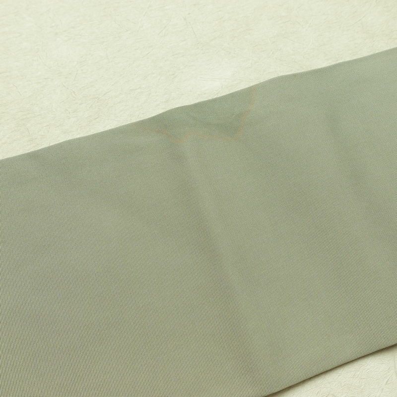 名古屋帯 太鼓柄 正絹 風景柄 名古屋仕立て なごや帯 リサイクル帯 帯 金彩 シンプル 緑・うぐいす色_画像12