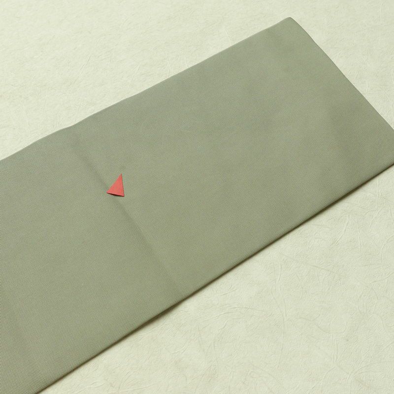 名古屋帯 太鼓柄 正絹 風景柄 名古屋仕立て なごや帯 リサイクル帯 帯 金彩 シンプル 緑・うぐいす色_画像13