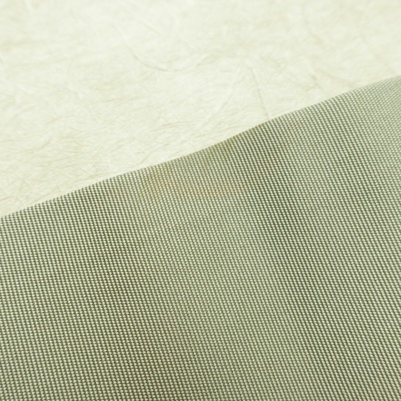 名古屋帯 太鼓柄 正絹 風景柄 名古屋仕立て なごや帯 リサイクル帯 帯 金彩 シンプル 緑・うぐいす色_画像16