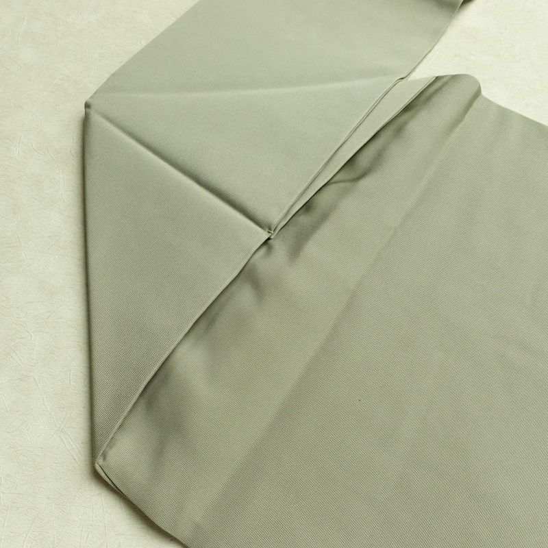 名古屋帯 太鼓柄 正絹 風景柄 名古屋仕立て なごや帯 リサイクル帯 帯 金彩 シンプル 緑・うぐいす色_画像20