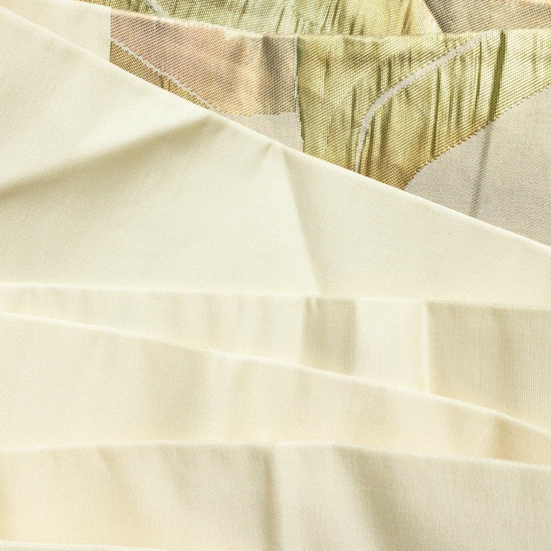 名古屋帯 六通柄 ふくれ織 正絹 幾何学柄・抽象柄 なごや帯 リサイクル帯 帯 引箔 多色使い_画像18