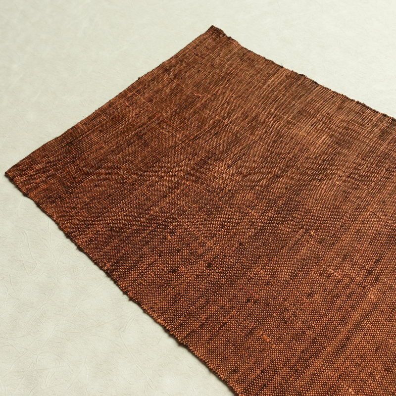 名古屋帯 六通柄 正絹 幾何学柄・抽象柄 通し仕立て なごや帯 リサイクル帯 帯 モダン 茶_画像17