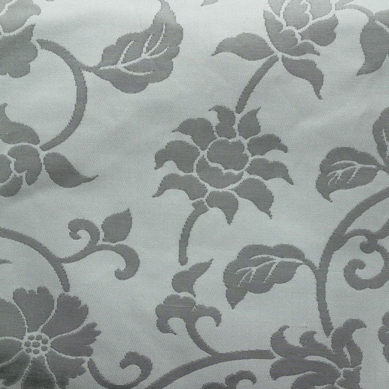 名古屋帯 六通柄 良品 正絹 花柄 名古屋仕立て なごや帯 リサイクル帯 帯 ブルーグレー グレー_画像2