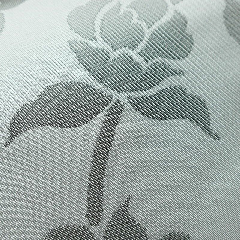 名古屋帯 六通柄 良品 正絹 花柄 名古屋仕立て なごや帯 リサイクル帯 帯 ブルーグレー グレー_画像6