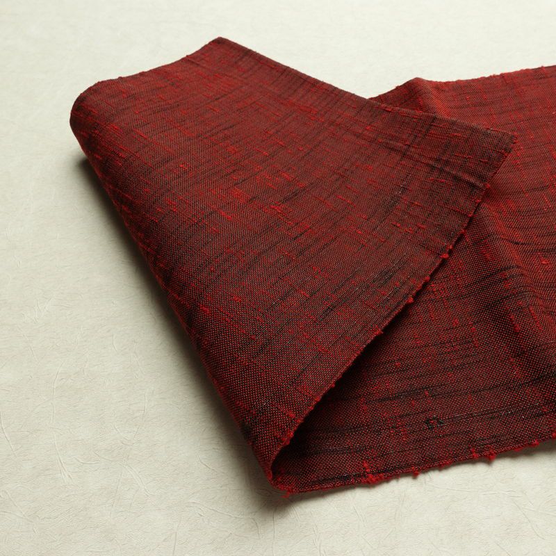 名古屋帯 六通柄 美品 正絹 花柄 名古屋仕立て なごや帯 リサイクル帯 帯 シンプル 小豆・エンジ_画像10