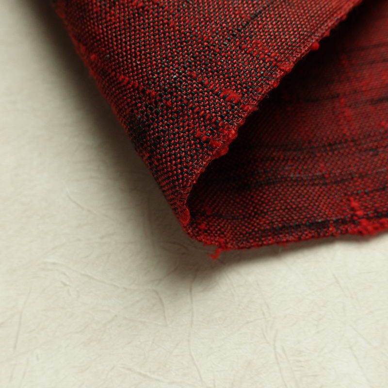 名古屋帯 六通柄 美品 正絹 花柄 名古屋仕立て なごや帯 リサイクル帯 帯 シンプル 小豆・エンジ_画像11