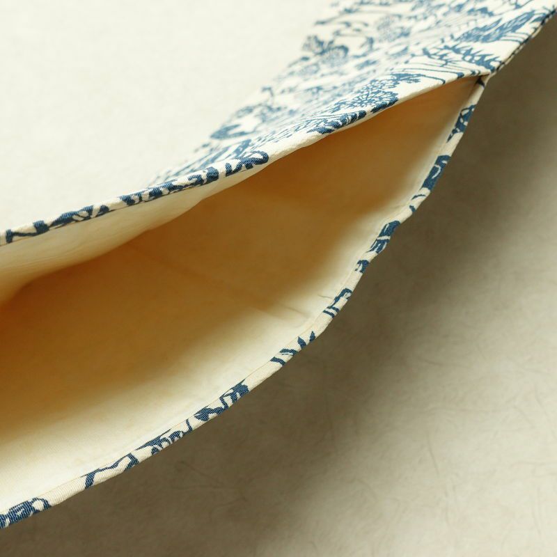 名古屋帯 全通柄 縮緬 正絹 木の葉・植物柄 名古屋仕立て なごや帯 リサイクル帯 帯 白_画像18