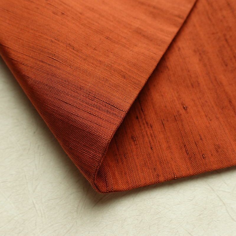 名古屋帯 太鼓柄 正絹 木の葉・植物柄 名古屋仕立て なごや帯 リサイクル帯 帯 モダン シンプル 洒落 橙_画像10