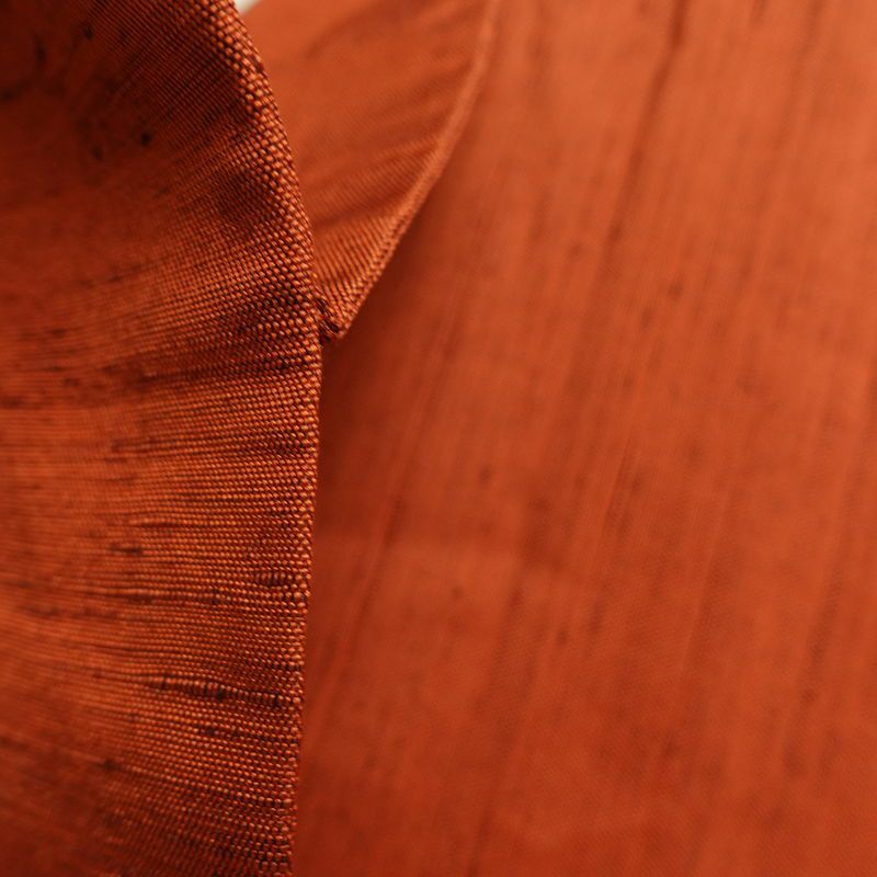 名古屋帯 太鼓柄 正絹 木の葉・植物柄 名古屋仕立て なごや帯 リサイクル帯 帯 モダン シンプル 洒落 橙_画像19