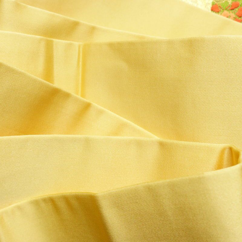 名古屋帯 太鼓柄 正絹 古典柄 名古屋仕立て なごや帯 リサイクル帯 帯 箔 シンプル 黄・黄土色_画像17