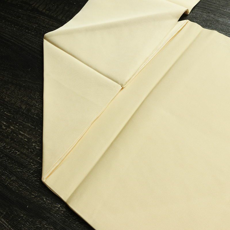 名古屋帯 太鼓柄 美品 落款入り 正絹 古典柄 名古屋仕立て なごや帯 リサイクル帯 帯 扇子 クリーム_画像19