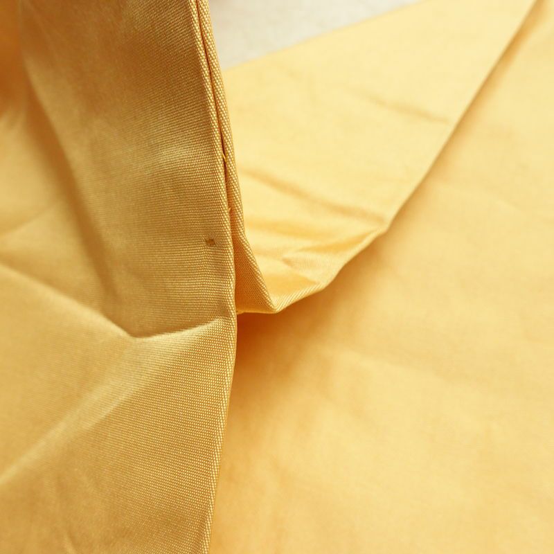 名古屋帯 太鼓柄 正絹 花柄 名古屋仕立て なごや帯 リサイクル帯 帯 刺繍 箔 黄・黄土色_画像19