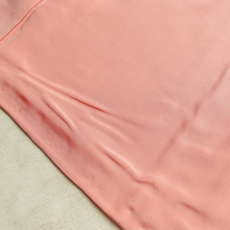 色無地 しつけ糸付き 一つ紋付き 正絹 木の葉・植物柄 袷仕立て 身丈156.5cm 裄丈64cm リサイクル着物 着物 お茶会 フォーマル ピンク_画像20