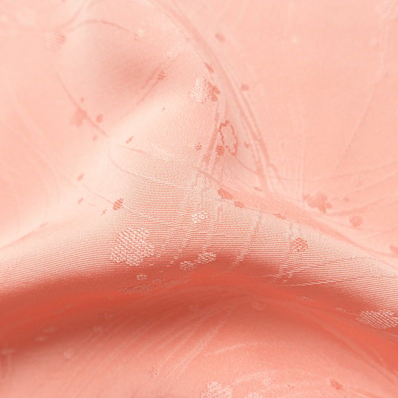 色無地 しつけ糸付き 一つ紋付き 正絹 木の葉・植物柄 袷仕立て 身丈156.5cm 裄丈64cm リサイクル着物 着物 お茶会 フォーマル ピンク_画像21