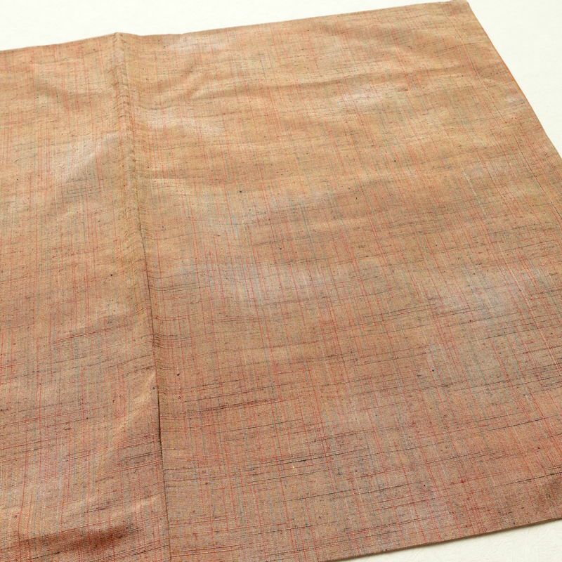 紬 正絹 その他の柄 袷仕立て 身丈153.5cm 裄丈62.5cm リサイクル着物 着物 モダン シンプル 茶_画像13