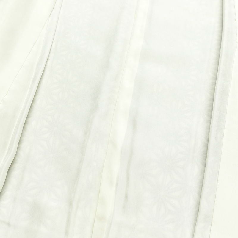 小紋 良品 付下小紋 正絹 麻の葉柄 袷仕立て 身丈158cm 裄丈64.5cm リサイクル着物 着物 赤・朱_画像18