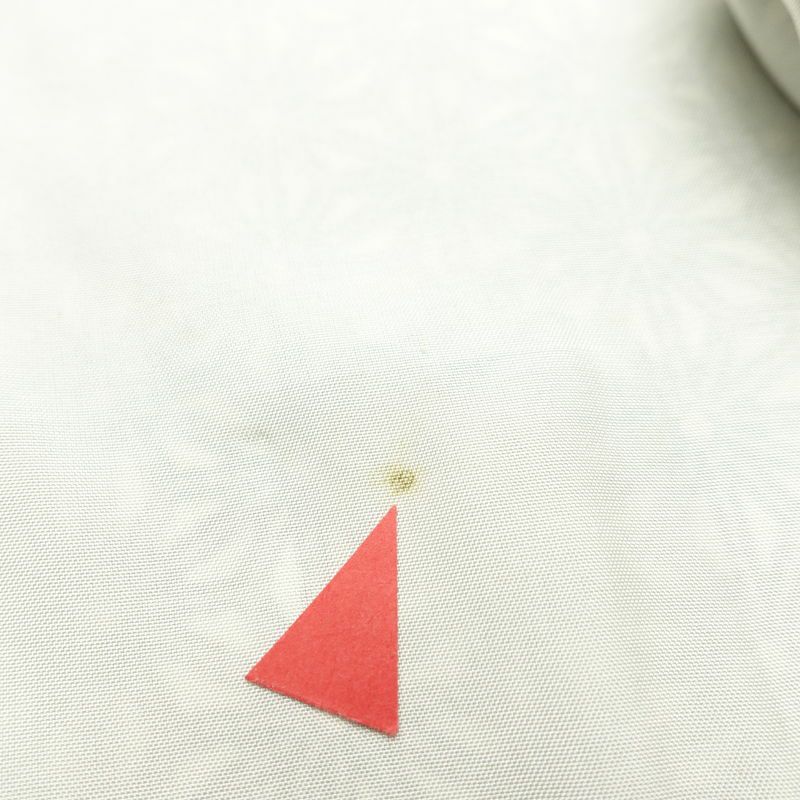 小紋 良品 付下小紋 正絹 麻の葉柄 袷仕立て 身丈158cm 裄丈64.5cm リサイクル着物 着物 赤・朱_画像20