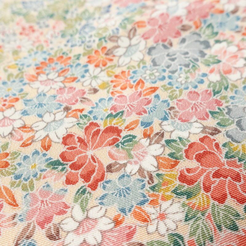 小紋 総柄 正絹 花柄 袷仕立て 身丈157.5cm 裄丈64.5cm リサイクル着物 着物 ピンク_画像8