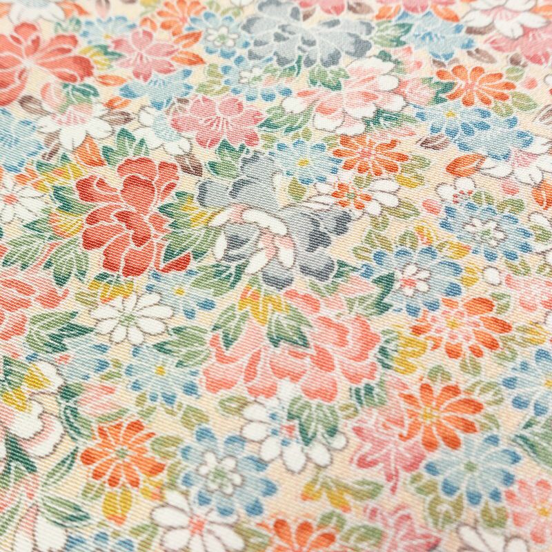 小紋 総柄 正絹 花柄 袷仕立て 身丈157.5cm 裄丈64.5cm リサイクル着物 着物 ピンク_画像10