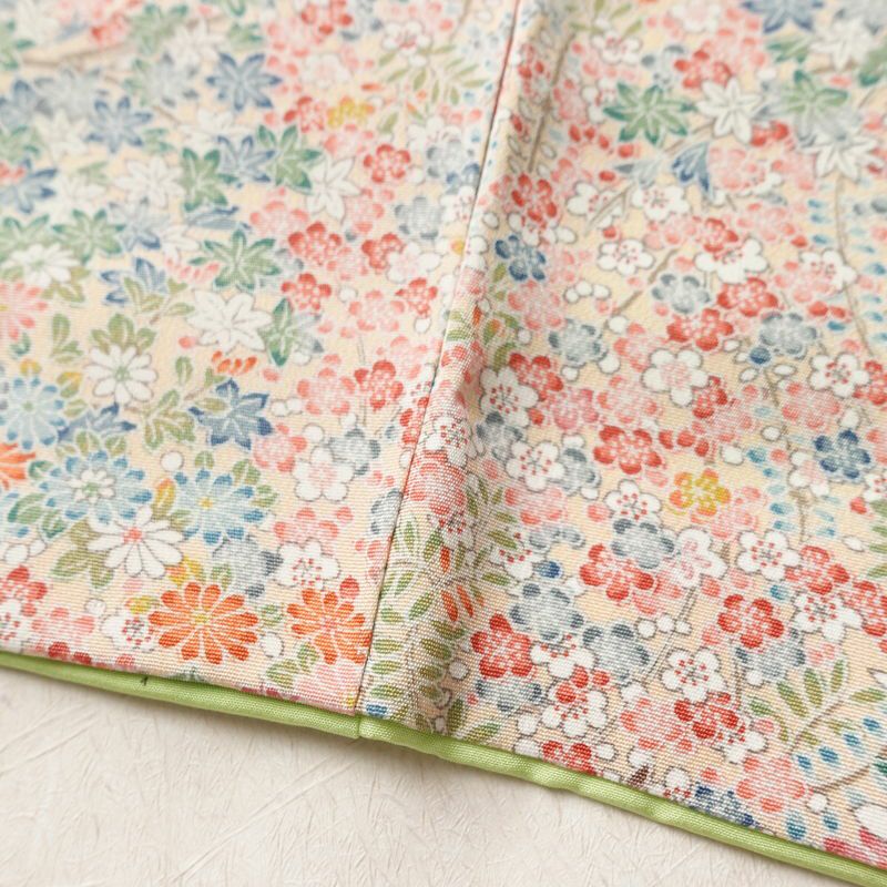 小紋 総柄 正絹 花柄 袷仕立て 身丈157.5cm 裄丈64.5cm リサイクル着物 着物 ピンク_画像13