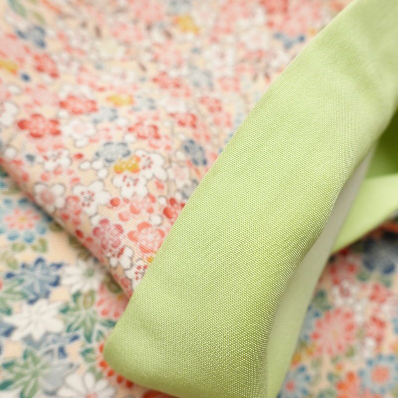 小紋 総柄 正絹 花柄 袷仕立て 身丈157.5cm 裄丈64.5cm リサイクル着物 着物 ピンク_画像16