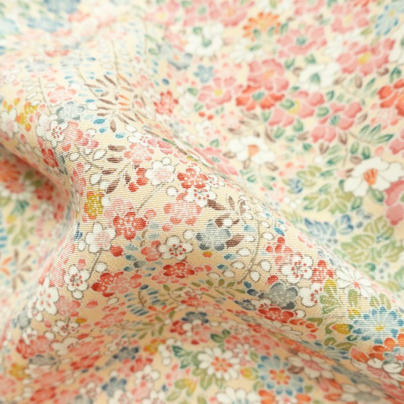 小紋 総柄 正絹 花柄 袷仕立て 身丈157.5cm 裄丈64.5cm リサイクル着物 着物 ピンク_画像21