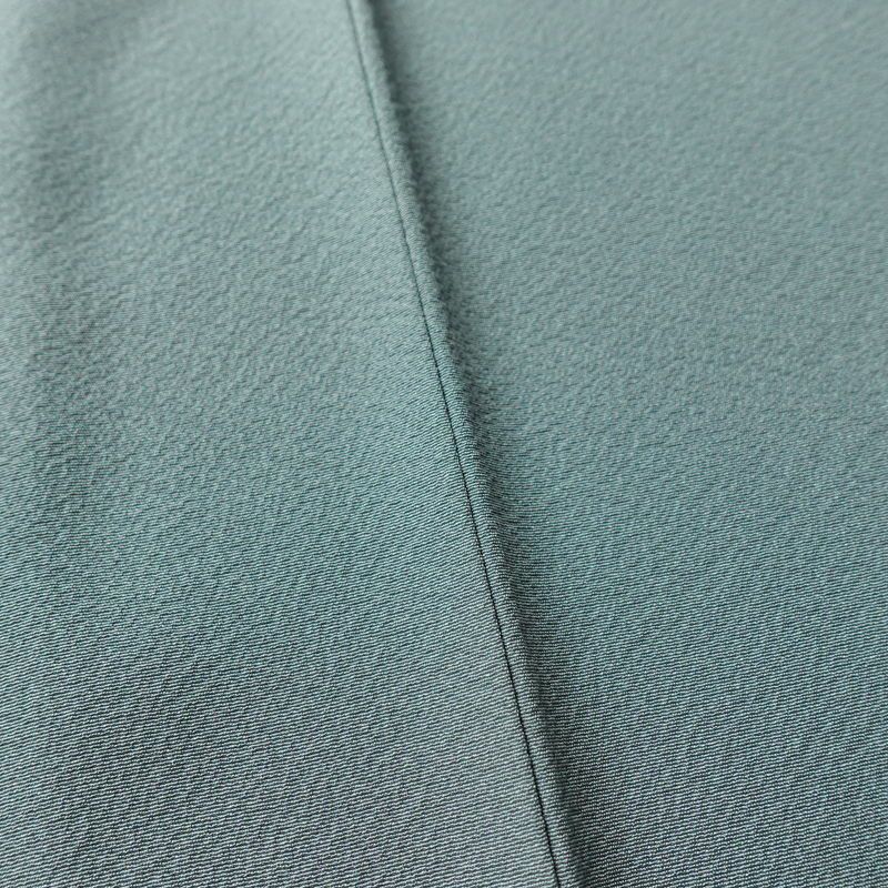 色無地 縮緬 一つ紋付き 丹後ちりめん 正絹 無地 袷仕立て 身丈160.5cm 裄丈63cm リサイクル着物 着物 お茶会 フォーマル 青・紺_画像9