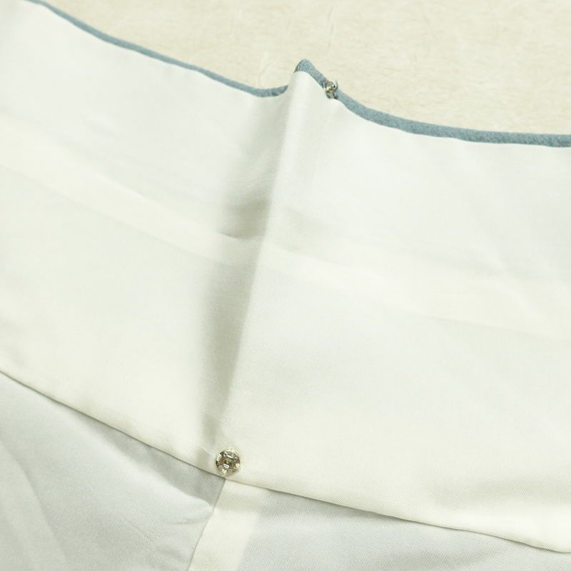 色無地 縮緬 一つ紋付き 丹後ちりめん 正絹 無地 袷仕立て 身丈160.5cm 裄丈63cm リサイクル着物 着物 お茶会 フォーマル 青・紺_画像19