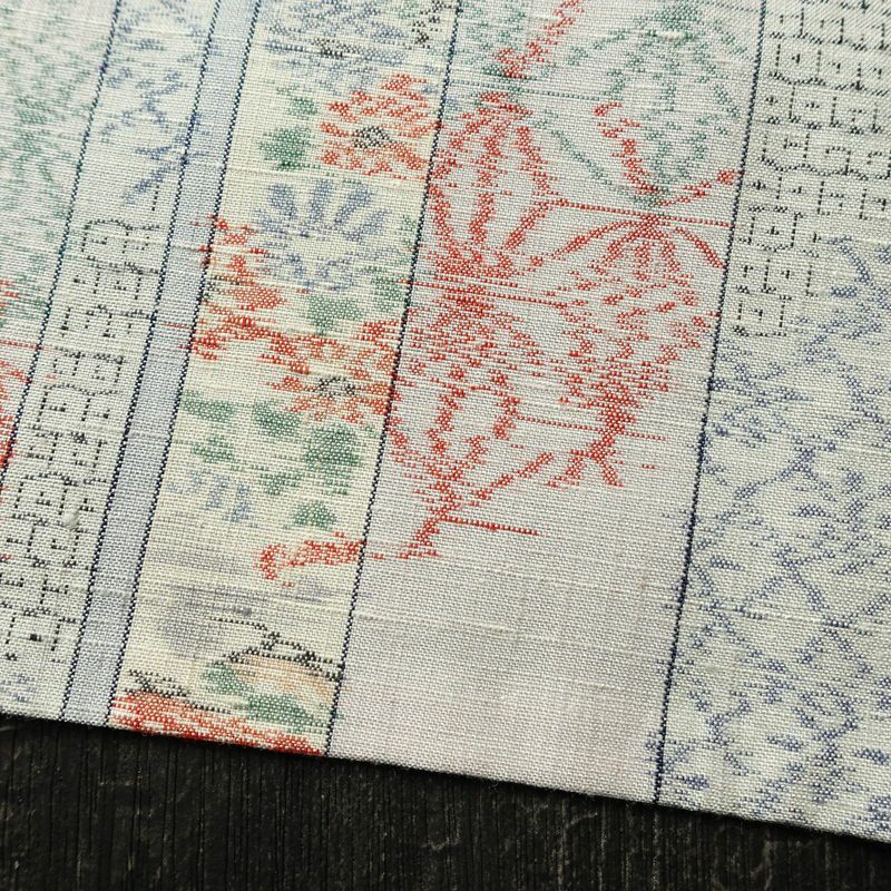 単衣 紬 正絹 縞柄・線柄 単衣仕立て 身丈160.5cm 裄丈64.5cm リサイクル着物 着物 青・紺_画像5