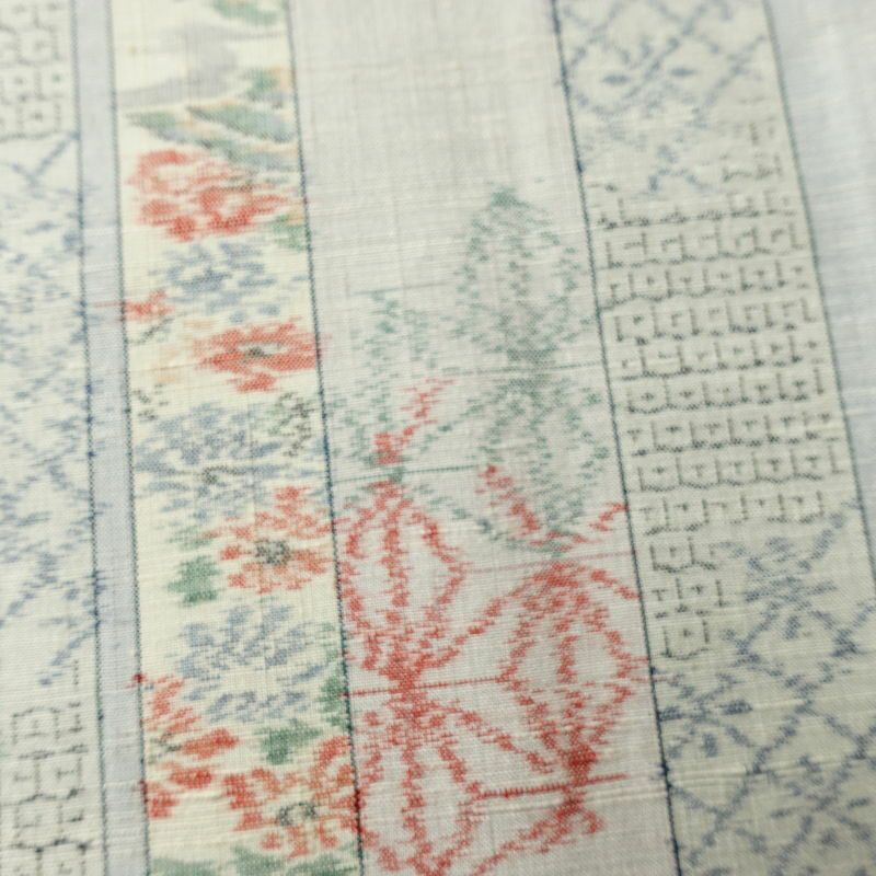 単衣 紬 正絹 縞柄・線柄 単衣仕立て 身丈160.5cm 裄丈64.5cm リサイクル着物 着物 青・紺_画像10