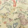 小紋 付下小紋 良品 しつけ糸付き 縮緬 正絹 花柄 袷仕立て 身丈158.5cm 裄丈64.5cm リサイクル着物 着物 ベージュ_画像11