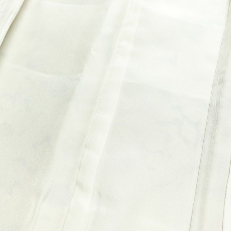 小紋 付下小紋 良品 しつけ糸付き 縮緬 正絹 花柄 袷仕立て 身丈158.5cm 裄丈64.5cm リサイクル着物 着物 ベージュ_画像19