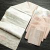 名古屋帯 六通柄 良品 正絹 花柄 名古屋仕立て なごや帯 リサイクル帯 帯 箔 金・銀_画像16