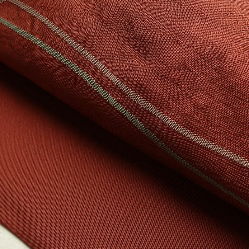 名古屋帯 太鼓柄 正絹 幾何学柄・抽象柄 名古屋仕立て なごや帯 リサイクル帯 帯 モダン 茶_画像7