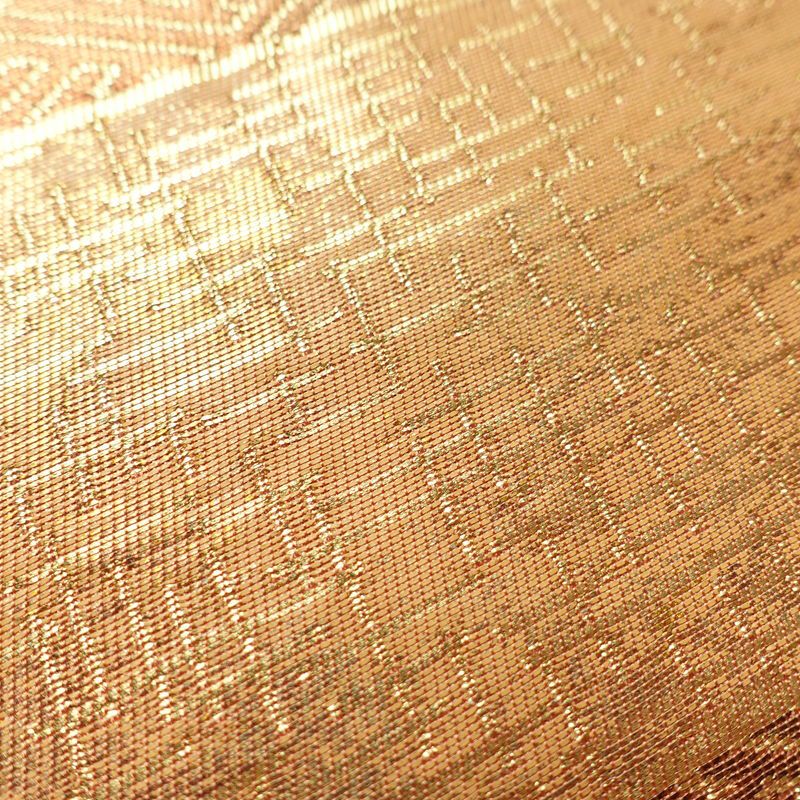 名古屋帯 太鼓柄 良品 正絹 縞柄・線柄 名古屋仕立て なごや帯 リサイクル帯 帯 ピンクオレンジ 橙_画像4