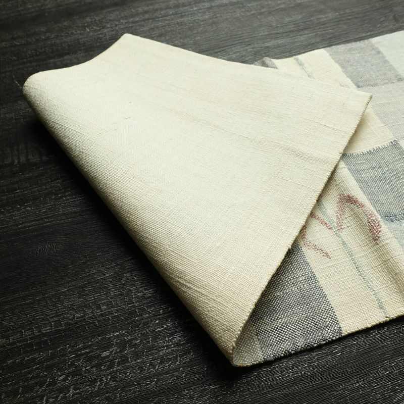 名古屋帯 六通柄 正絹 幾何学柄・抽象柄 松葉仕立て なごや帯 リサイクル帯 帯 モダン 多色使い_画像7