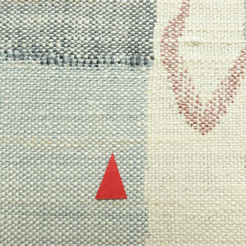 名古屋帯 六通柄 正絹 幾何学柄・抽象柄 松葉仕立て なごや帯 リサイクル帯 帯 モダン 多色使い_画像11