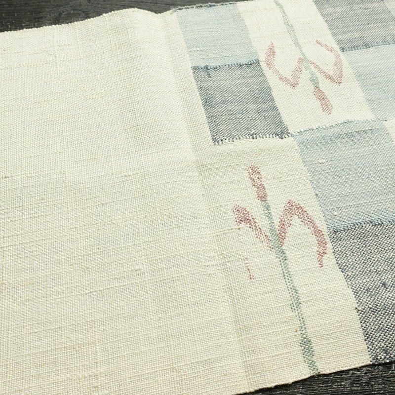 名古屋帯 六通柄 正絹 幾何学柄・抽象柄 松葉仕立て なごや帯 リサイクル帯 帯 モダン 多色使い_画像14