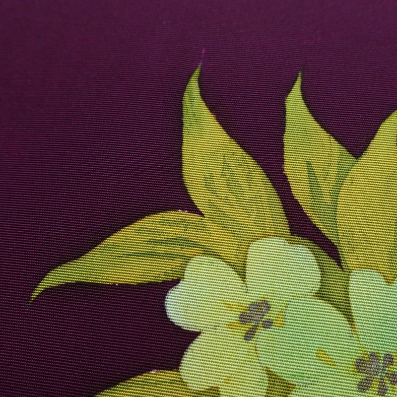 名古屋帯 太鼓柄 正絹 花柄 名古屋仕立て なごや帯 リサイクル帯 帯 シンプル 紫・藤色_画像6