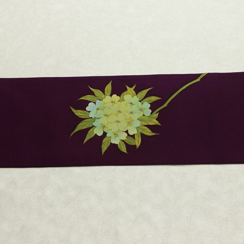 名古屋帯 太鼓柄 正絹 花柄 名古屋仕立て なごや帯 リサイクル帯 帯 シンプル 紫・藤色_画像14