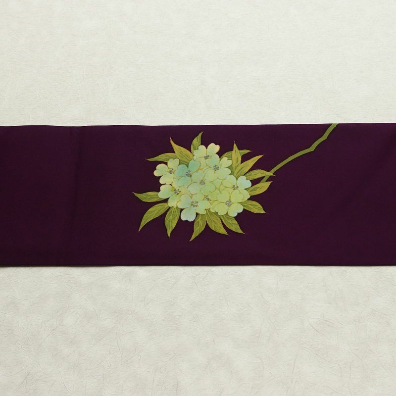 名古屋帯 太鼓柄 正絹 花柄 名古屋仕立て なごや帯 リサイクル帯 帯 シンプル 紫・藤色_画像15